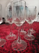 Kryształowe kieliszki PRL czerwone wino 6 sztuk