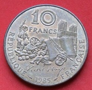 10  Franków  1985  r  -  Francja    Wiktor Hugo