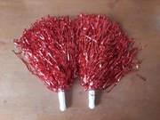 Pompony dla cheerleaderek czerwone