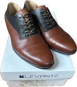 Eleganckie męskie buty skórzane brązowe Rozmiar 39 Skóra Naturalna