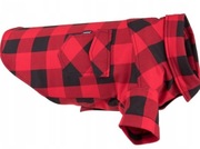Ubranko dla psa – ocieplana bluza w czerwoną kratę