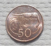 Islandia Ísland Republika 50 aurar 1981 KM# 26 Krewetka