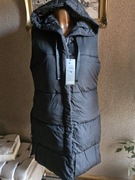 Kamizelka damska bezrękawnik czarna z kapturem XL