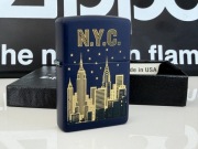 Zapalniczka Zippo NYC New York City, Navy Blue Matte, NOWA