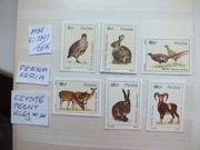 6szt. znaczki pełna seria Fi 2871 Polska 1986 ZWIERZĘTA czyste ** ZWIERZYNA