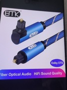 Kabel optyczny kątowy audio EMK 