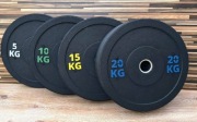 Zestaw 100 kg obciążeń bumper NOWE olimpijskie otw 51 mm 