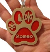 Personalizowana Bombka 3D dla Kota z Imieniem – Świąteczna Dekoracja