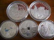 *** ZESTAW 5 SZTUK 10 i 20 ZŁ SREBRO 2000 - 2008 ***