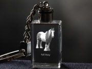 Fell Pony brelok sześcienny ŚWIECĄCY Koń