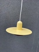 Lampa spodek żółta retro prl space Age