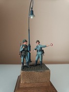 Ręcznie malowane skala 1:35 na drewnianej podstawce