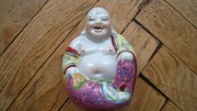 BUDDA CHINY PORCELANA FIGURKA 1 poł XX ręcznie malowany BUDDA ok 10,5 cm. 
