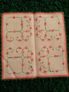 Serweta na stół zielono - różowa