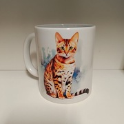 Kubek biały z  kotem