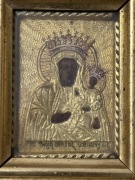 Ikona matka boska Częstochowska z okresu międzywojennego