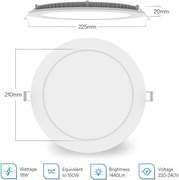Lumary Reflektor sufitowy LED, 12 W 16m kolorow