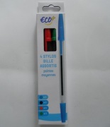 Długopisy 4 szt. - 4 kolory - średnie końcówki