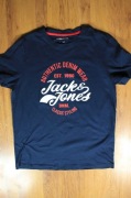 T-shirt Jack and Jones r. L granatowy męski kr rękaw bawełna 