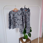 Dresy 140 szare w nietoperze bluza spodnie dresowe nietoperz