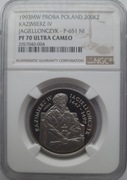 200000 zł 1993 Kazimierz IV Jagiellończyk  NGC PF70 