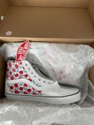 Buty Vans SK8-HI, białe w maki, NOWE