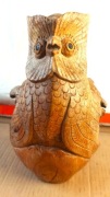 SOWA ludowa rzeźba w drewnie '70