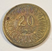581. Moneta Tunezja 20 milimów 1983 rok