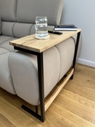 Stolik pomocniczy do kanapy, mini konsolka. Lite drewno dębowe.