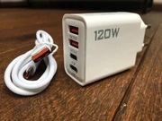 Zestaw: Super Szybka ładowarka 120W + kabel 120W, QC 3.0. Nowy.