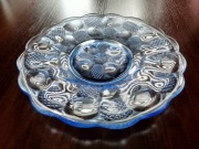 Szklany talerz Ząbkowice PRL