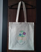 Eko torba ręcznie malowana torba materiałowa na zakupy shopper bag