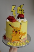 Pokemon, pikachu ozdoby na tort z masy cukrowej 
