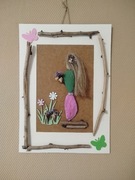 Obraz , dekoracja - dziewczyna z kamienia 