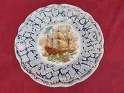 Piękny ozdobny talerz porcelanowy 25cm 53283