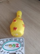 Żółty gryzak piszczałka szarpak zabawka gryzak dla psa