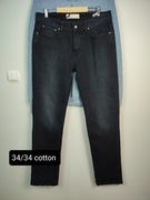 Dżinsy męskie straight 34/34 ciemny granat bawełniane Dressmann 