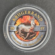 Krugerrand silver coin 1 oz color 2017