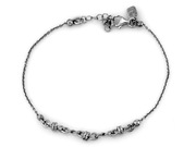 Delikatna srebrna bransoletka z regulacją długości próby 925 Rodowana