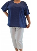 (4) piżama komplet 100% bawełna bluzka rybaczki 48/50