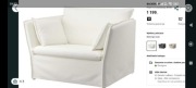 IKEA BACKSÄLEN Fotel 1,5 osobowy, Blekinge biały NOWY zapakowany