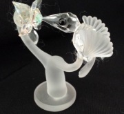 Kryształowy koliber Bohemia z kwiatkiem