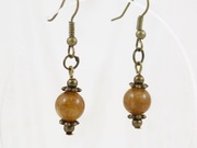 Native Bloom kolczyki TURMALIN naturalne kamienie kulki proste boho NA138