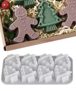 CHOINKI 8gn Bożonarodzeniowa forma silikonowa 27.5*15.3*3 do Świec Mydła 