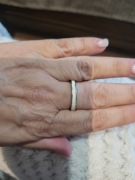 Złoto biała obrączka  22