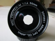 Obiektyw SMC  PENTAX- M,  f 1:1,4   50mm  bagnet Pentax K