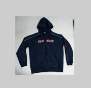 vintage reebok bluza polarowa l/xl hoodie granatowa y2k 90s haft