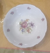 Głęboki talerz / Miseczka ĆMIELÓW - Kwiaty - Vintage PRL