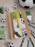 Organizer na gumce na notatnik handmade prezent dla fana piłki nożnej 