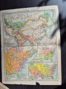 Zestaw 4 starych map z niemieckiego atlasu (ok. 1930–1940)